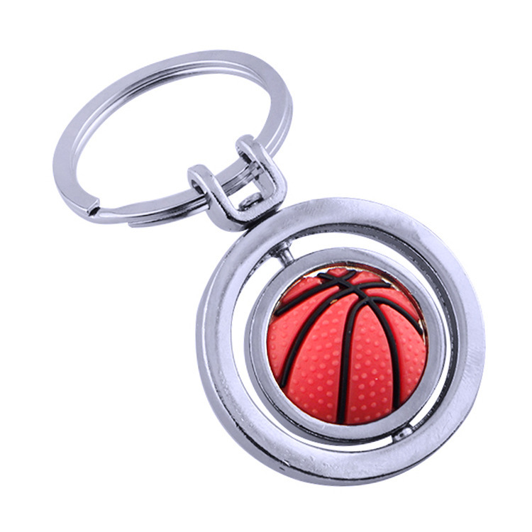 Creative Rotating Basketball Soccer Golf Ball Keychain – Unique Sports Gift for Him