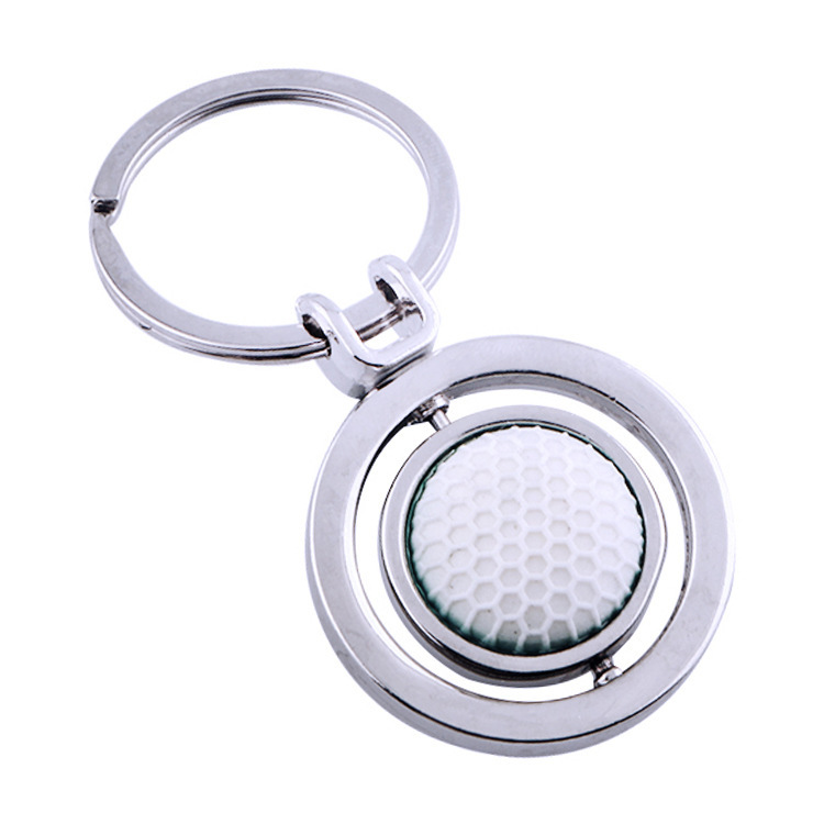 Creative Rotating Basketball Soccer Golf Ball Keychain – Unique Sports Gift for Him