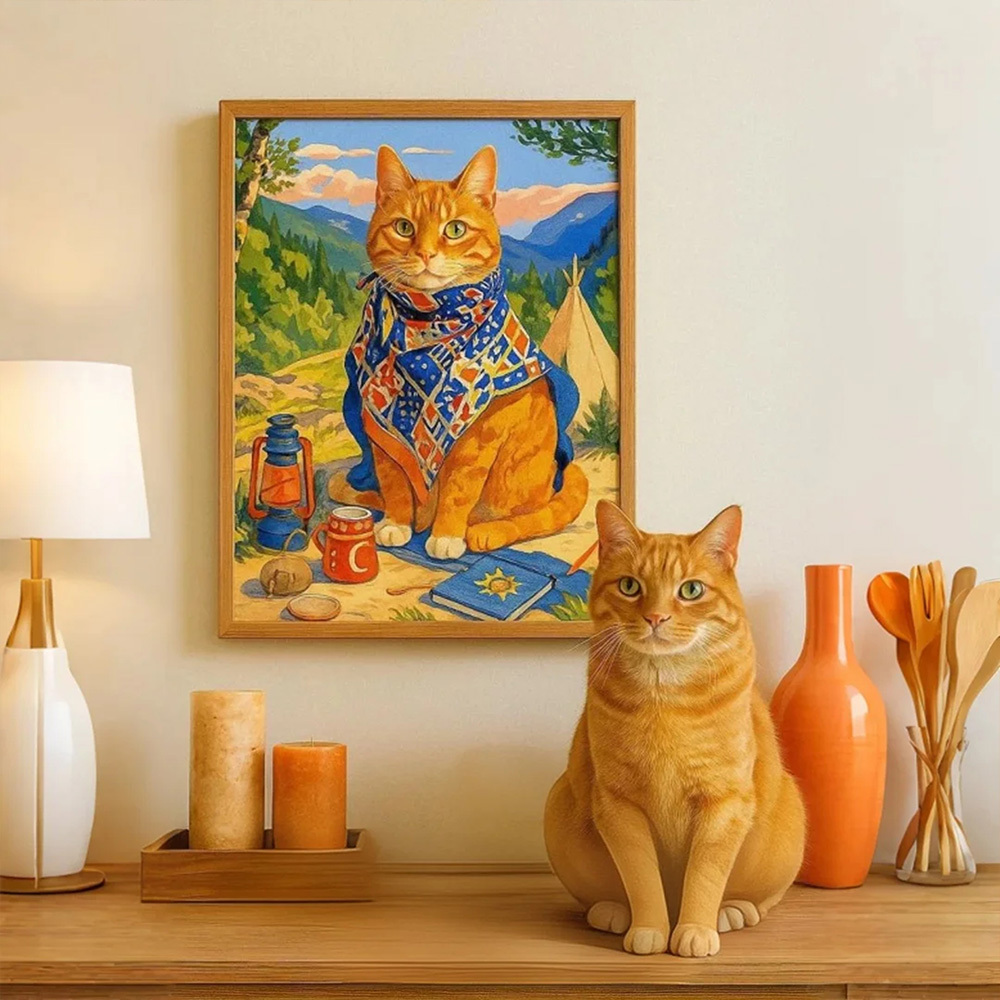 Custom Pet Dopamine Colors Art Posters Your Cat Dog Art Design Photo Home Decor