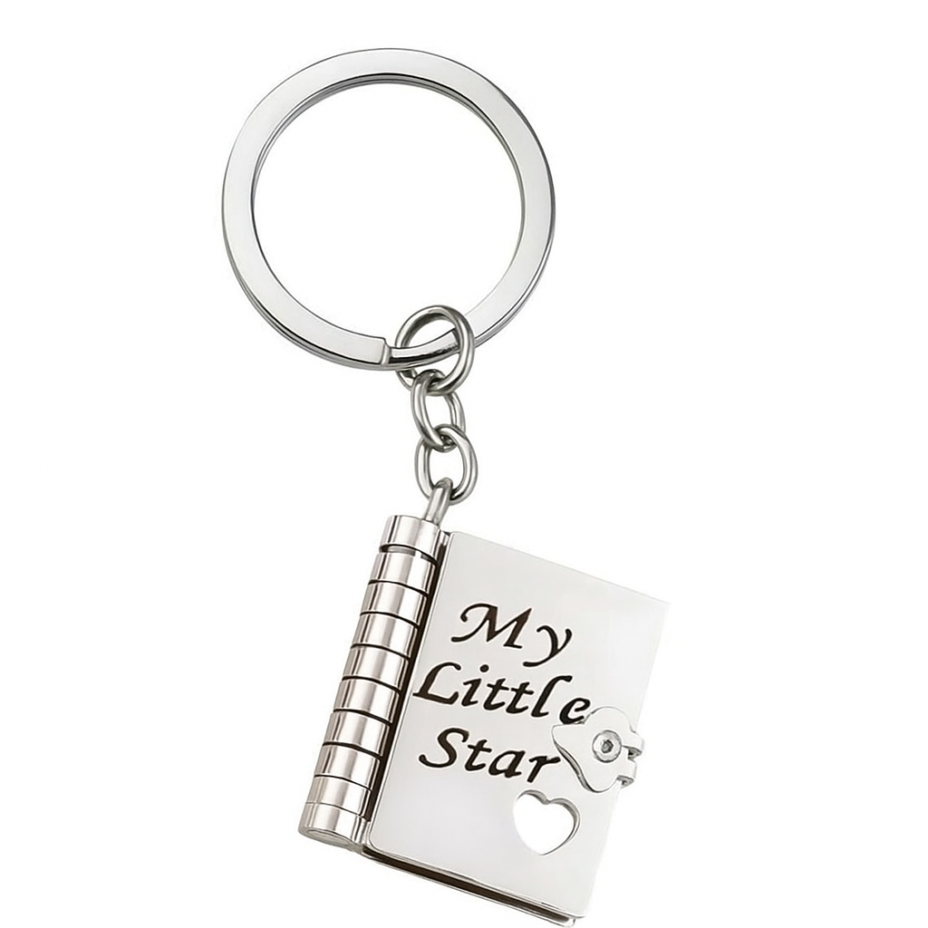 My Little Star Book Necklace �C A Letter to My Daughter in a Locket, Adjustable Pendant with Message Inside, Meaningful Jewelry Gift