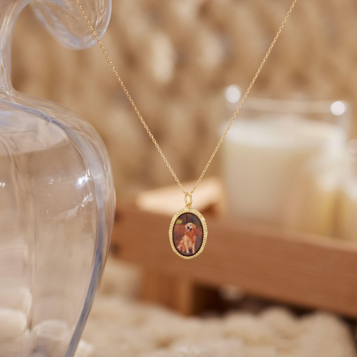 Vintage Style Custom Photo Necklace Classic Personalized Picture Frame Necklace Valentine's Day Gift for Her