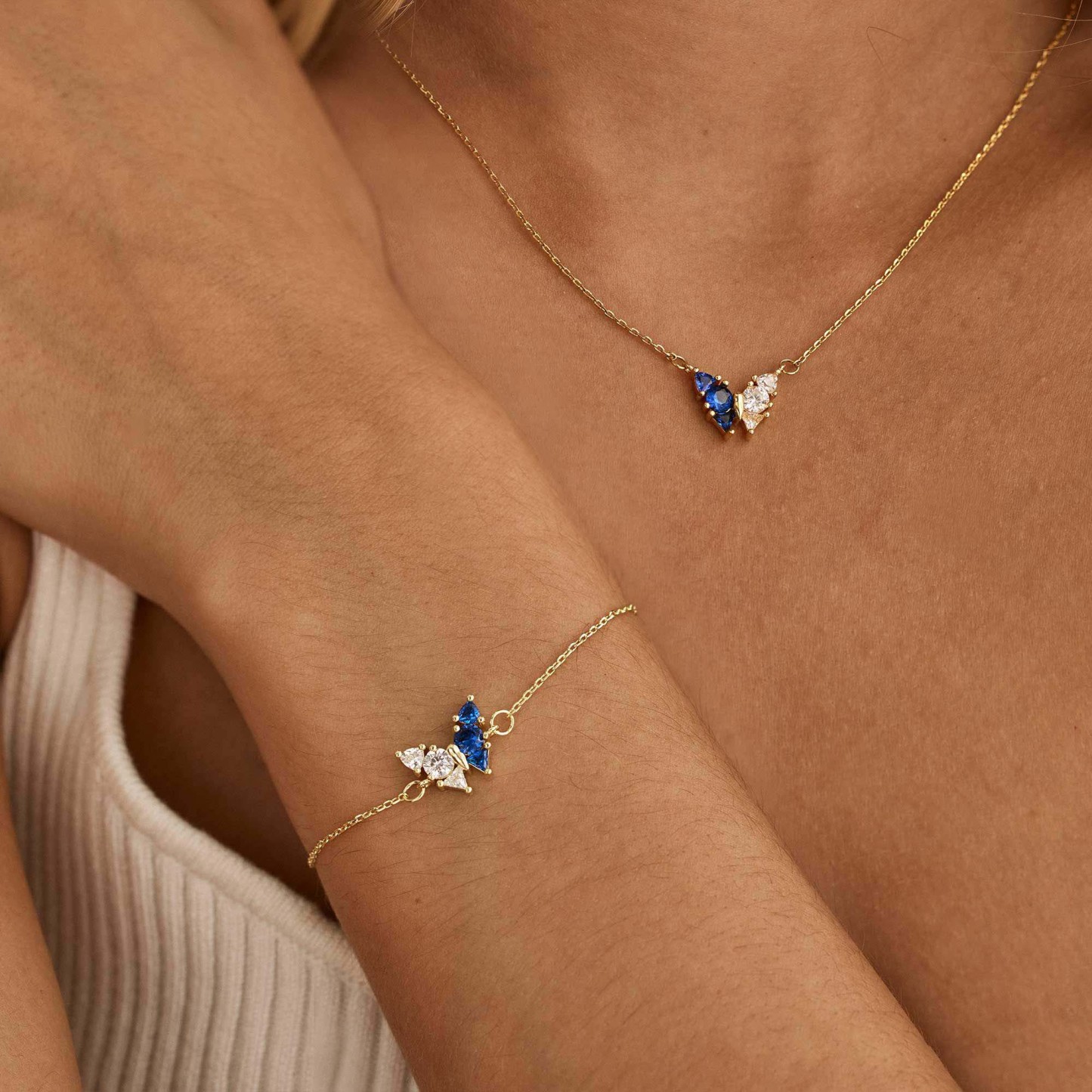 Personalized Butterfly Birthstone Bracelet Custom Two Birthstones Jewelry Custom Family Member Gift Custom Butterfly Charm Bracelet Mother's Day Gift