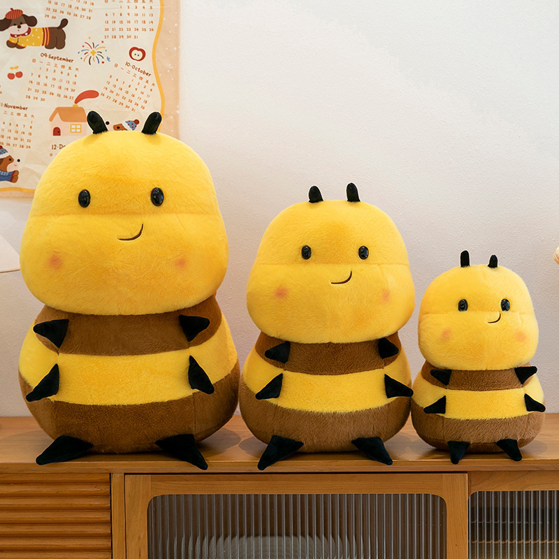 Cute Bee Plush Toy Stuffed Animal Pillow Soft Bumble Bee Plush Toy Stuffed Animal Cushion Decorative Stuffed Animal Pillow
