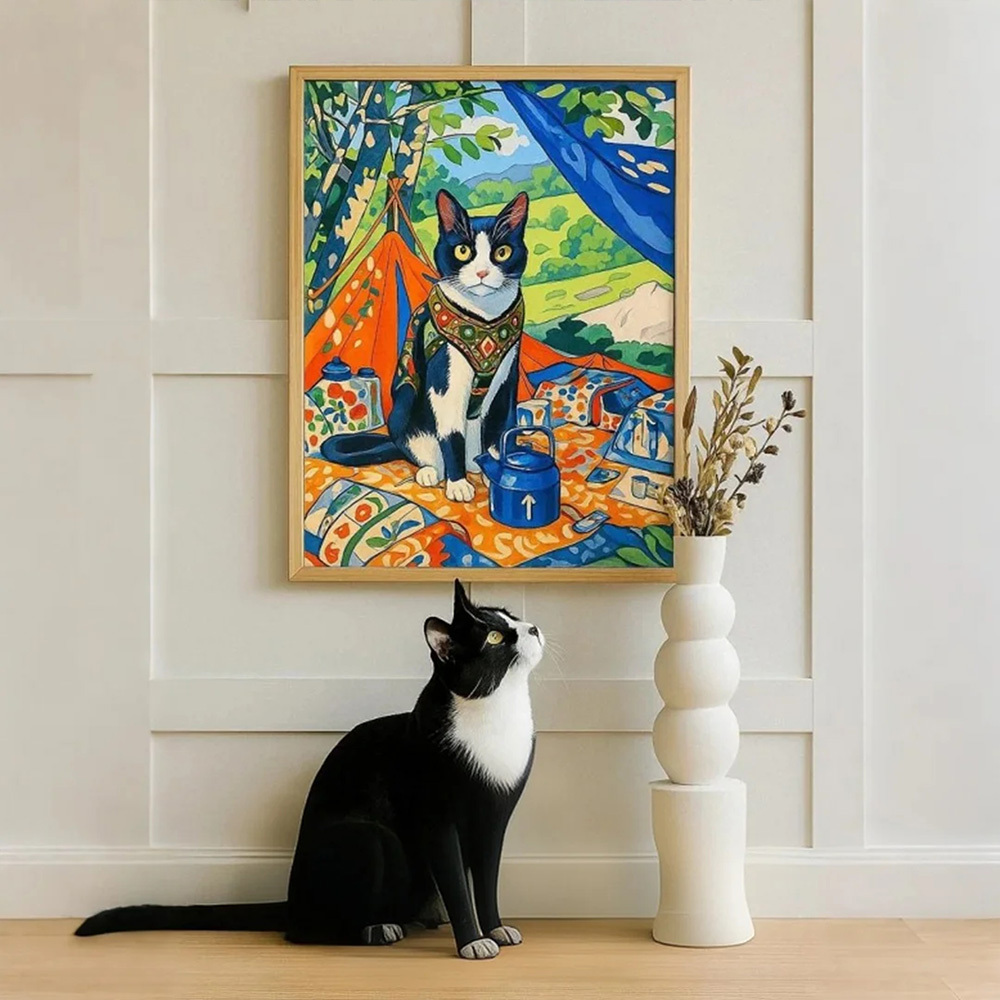 Custom Pet Dopamine Colors Art Posters Your Cat Dog Art Design Photo Home Decor