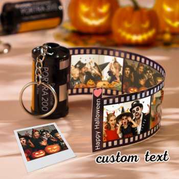 Halloween Gift for Children Custom Picture Roll Keychain With Text - Giftlab