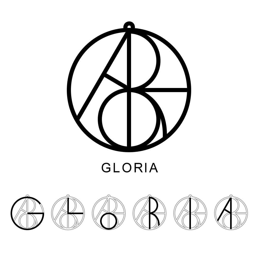 Personalized Unique Design Monogram Custom Name Logo Necklace - NameNecklace
