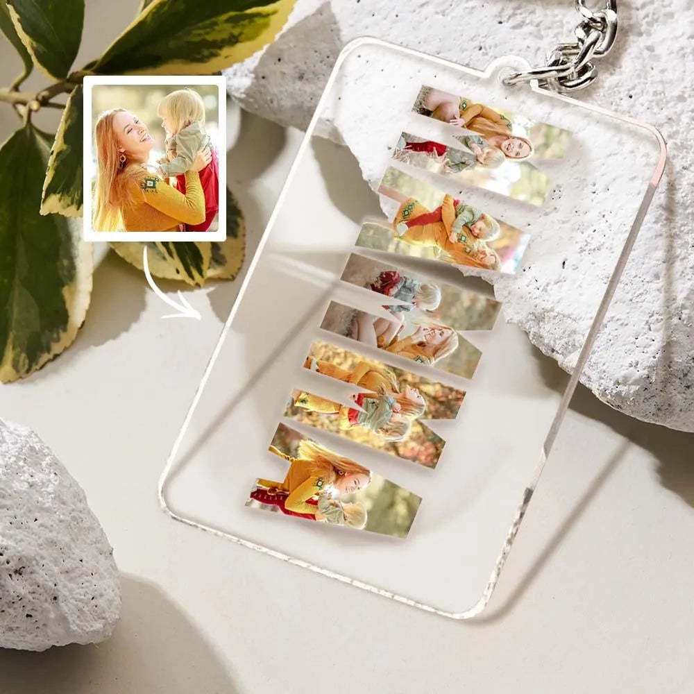 Personalized Photo Acrylic Keychain Father's Day Special Gift For DAD - NameNecklace