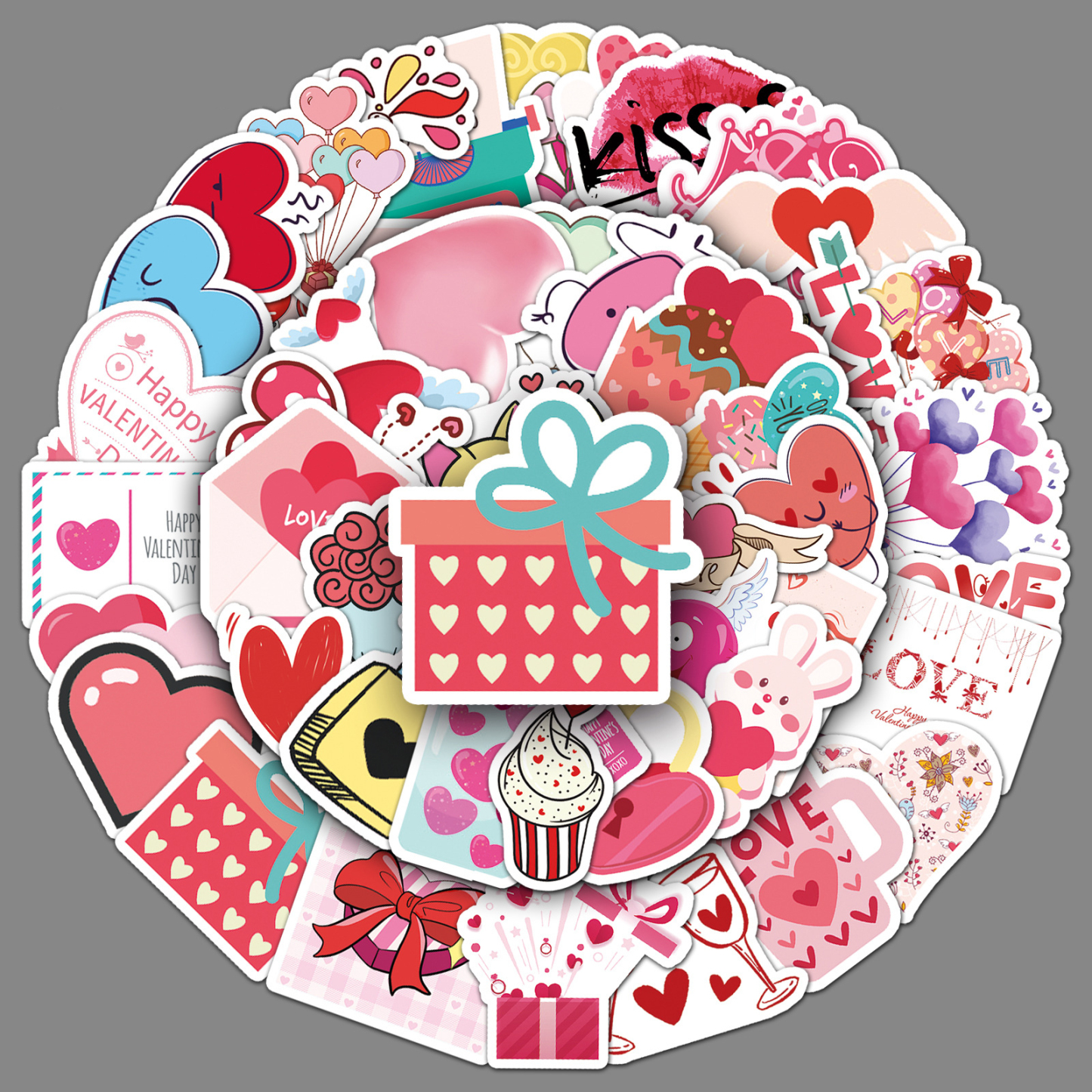 [Copy]Cartoon Personality DIY Sweet Valentine's Day Graffiti Creative Luggage Laptop Car Sticker 50 sheets