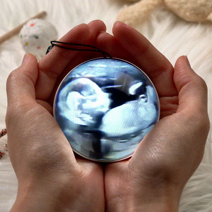 Magic Crystal Ball Hold Baby's First Ultrasound Memories in Your Hand - namenecklace