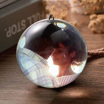 Magic Crystal Ball Hold Breathable Memories in Your Hand Gift for Couple - namenecklace