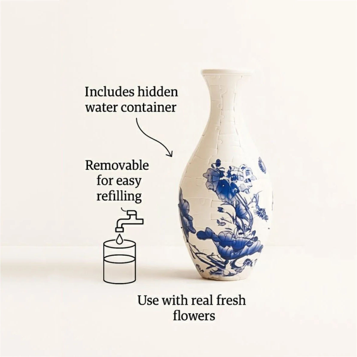 Custom Photo 3D Puzzle Planter Vase for Home Decoration 160 Pieces DIY Flower Vase Perfect Housewarming Gift