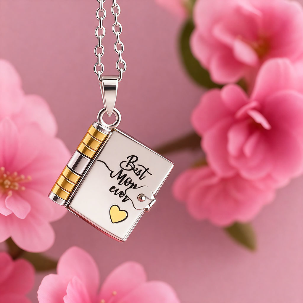 Custom "Best Mom Ever" Locket Necklace Personalized To My Incredible Mom Locket Necklace Best Mom Ever Book Necklace Gifts to Mom