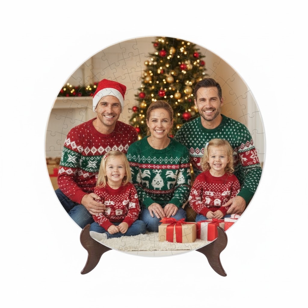 Custom Photo 3D Puzzle Plate DIY Living Room & Kitchen Decoration Home Ornament Christmas Gift Toy