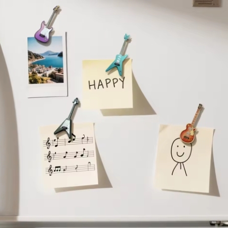 4Pcs Guitar Cute Fridge Magnets Musical Instruments Refrigerator Magnets - namenecklace