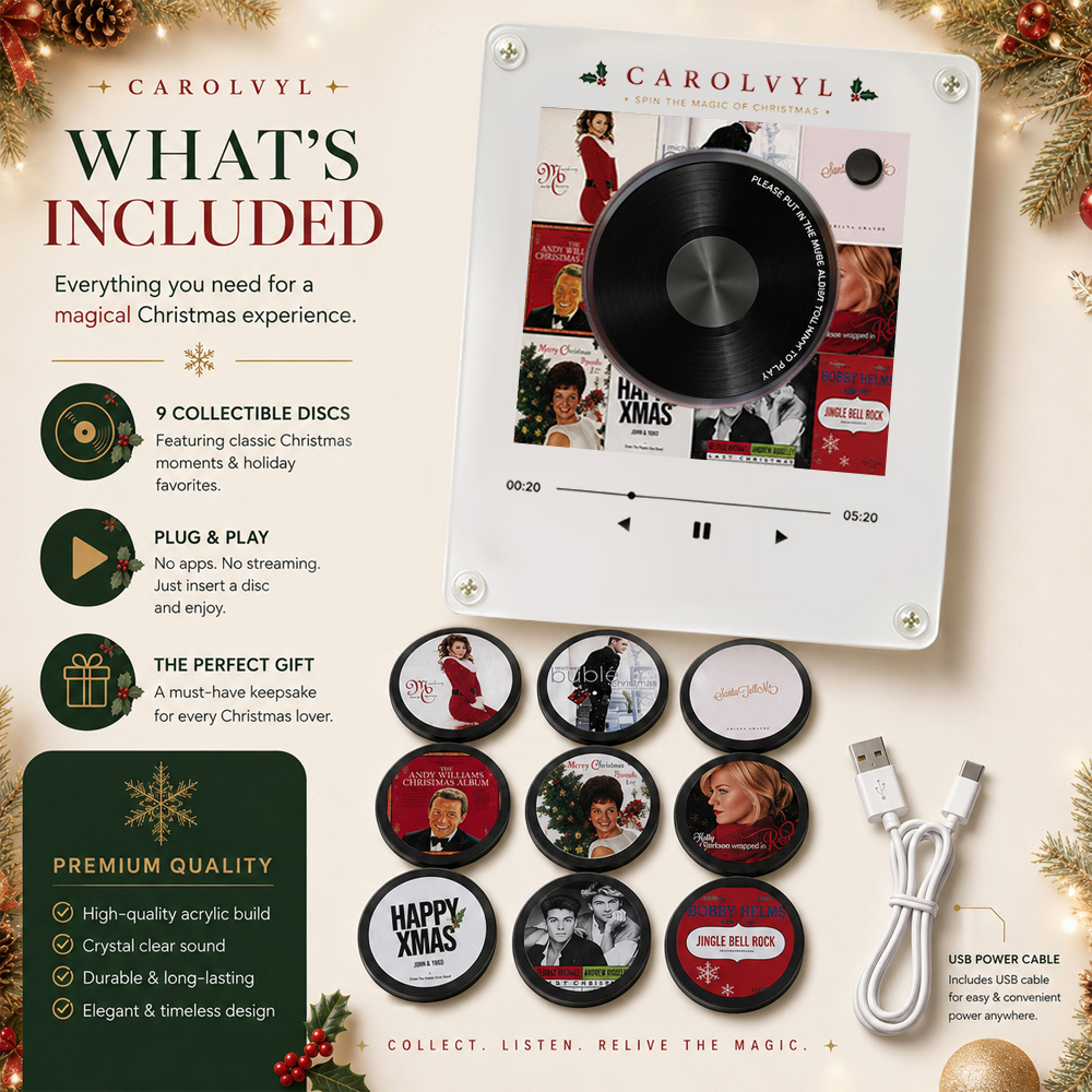 Mini Vinyl Record Player Refrigerator Magnet Christmas Music Player Novelty Vinyl Record Player Refrigerator Magnet Christmas Gift