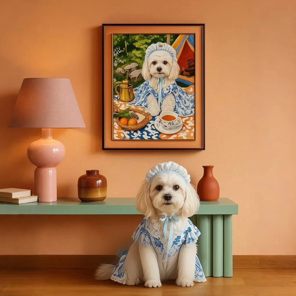 Gifts for Dog Lovers Custom Pet Dopamine Colors Art Poster Your Cat Dog Art Design Home Decor