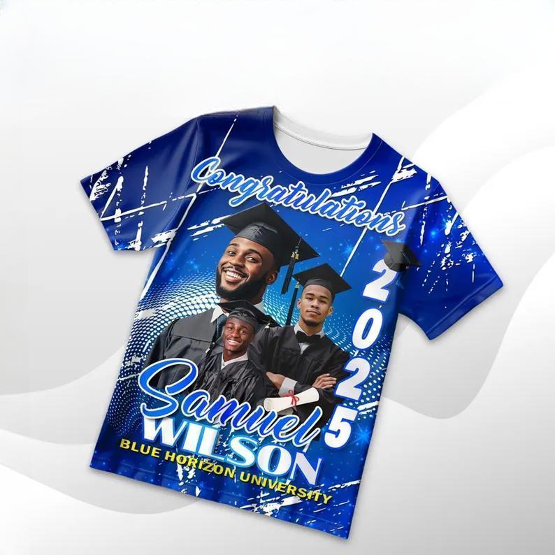 Custom 3D Graduation Gift Design Your Own Personalized Shirt