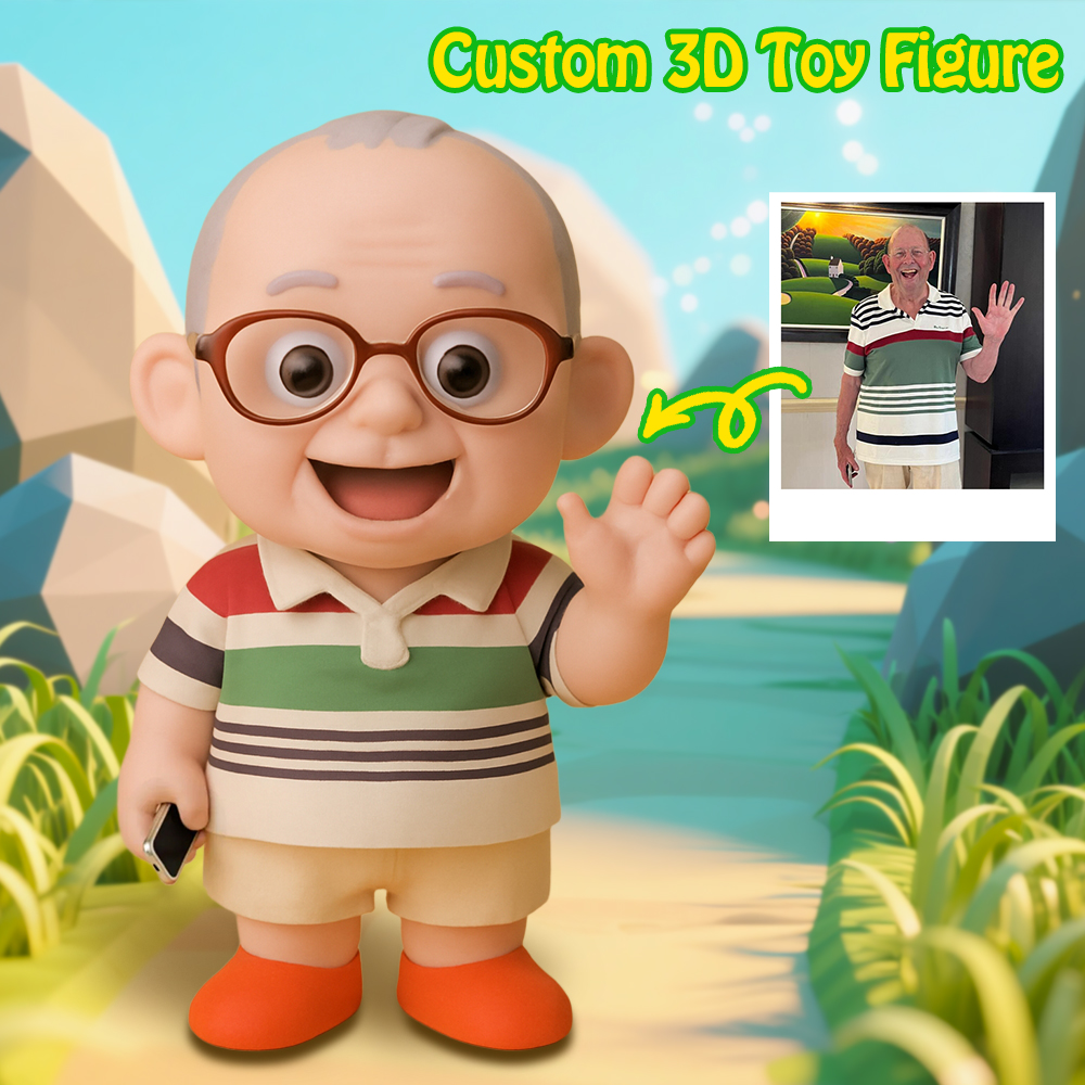 Personalized 3D Action Figure Turn Your Photo into a Unique Fathers Day Gift for Dad or Grandpa