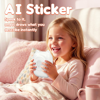 AI Sticker Voice-Activated Instant Drawing Toy – Speak & Create No Screen Custom Stickers for Kids