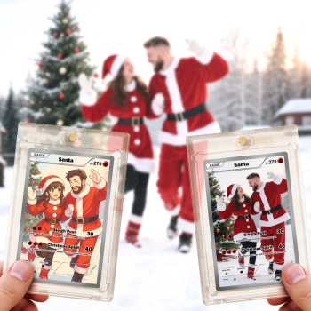 Custom Magic Style Card – Unique Couple Gift with Personalized Text & Image Gift for Christmas - namenecklace