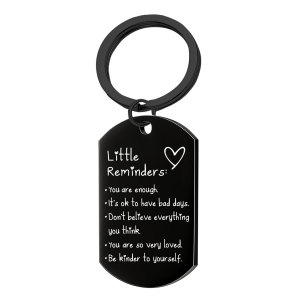 Inspirational Little Reminders Keychain Standard Inspirational Little Reminders Keychain Stainless Steel Dog Tag Gifts for Friends