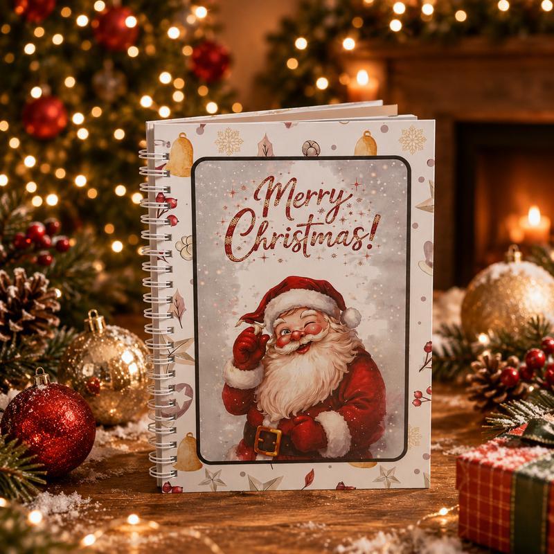 Christmas Gift Card Book DIY Spiral-Bound Christmas Gift Card Holder Book Festive & Party Supplies 12 Days Christmas Gift Card Holder Spiral Booklet Holiday Gift For Friends