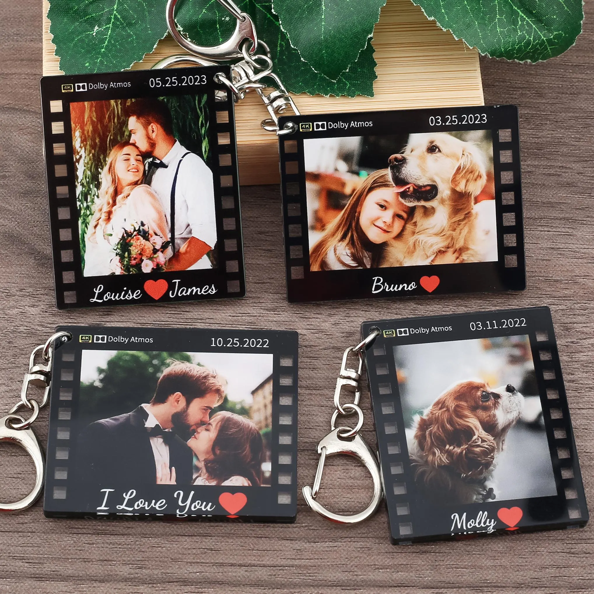 Personalized Photo Film Strip Keychain Custom Film Frame Keychain Movie Film Strip Valentine's Day Gifts