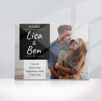 Custom Photo And Name Glass Plaque