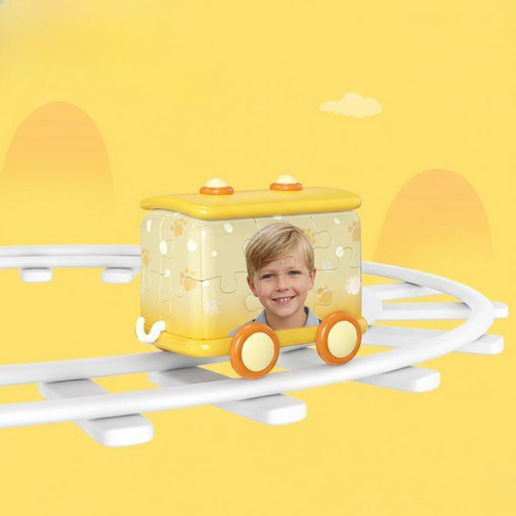 Custom Photo 3D Train Puzzle Kids Educational Toy Fun to Assemble and Play Christmas Gift