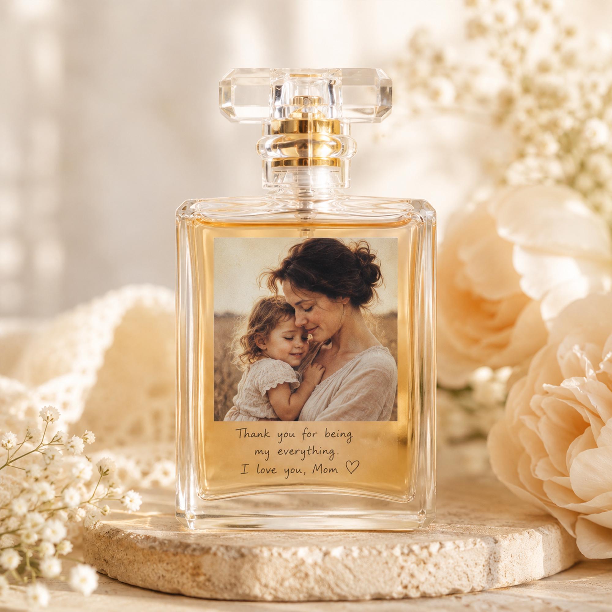 Personalized Photo Engraved Perfume Bottle Custom Photo Glass Perfume Bottle Gift for Her