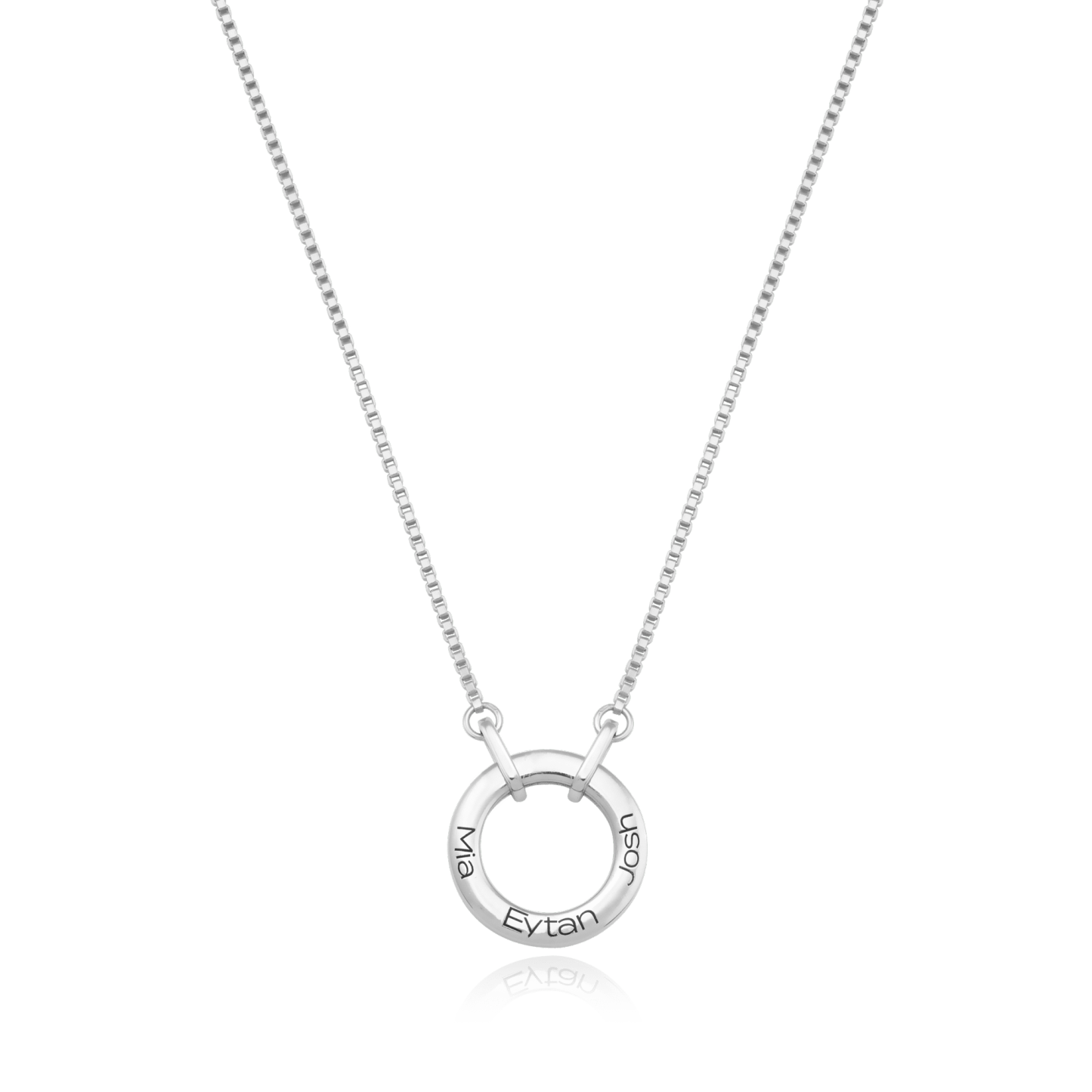 Personalized Family Circle Necklace Custom Engraved Love Circle Necklace The "Forever Connected" Engraved Circle Necklace