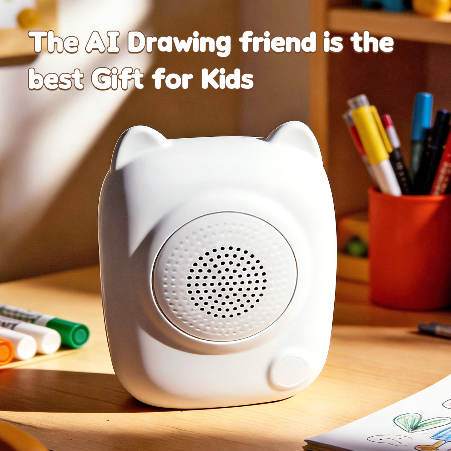 AI Sticker Voice-Activated Instant Drawing Toy – Speak & Create No Screen Custom Stickers for Kids