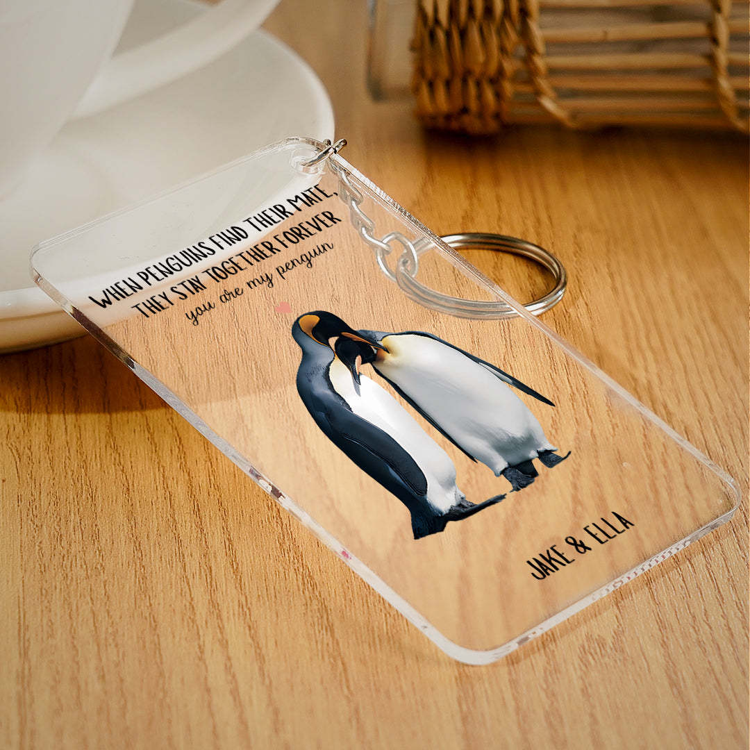 When Penguins Find Their Mate Gift Custom Named Plaque Anniversary Gift