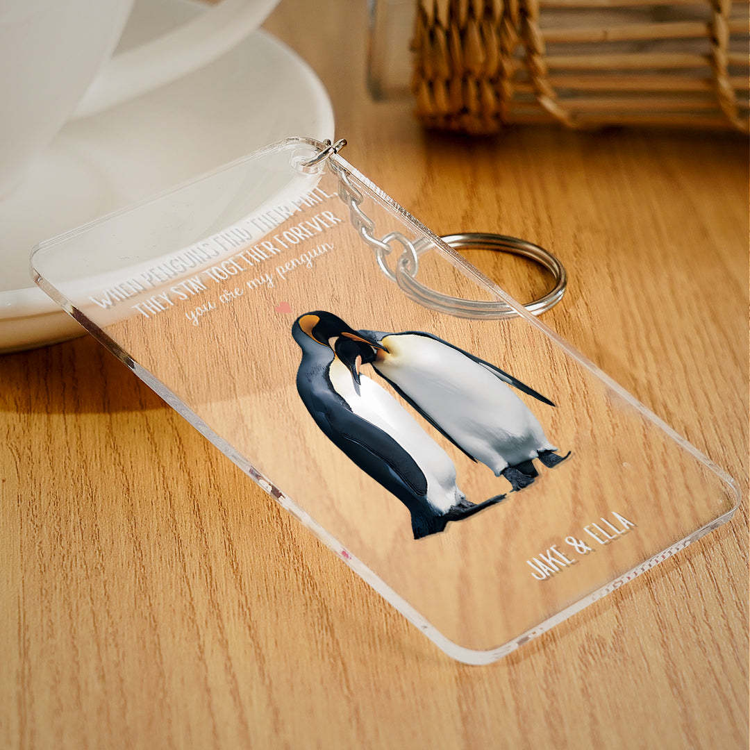 When Penguins Find Their Mate Gift Custom Named Plaque Anniversary Gift