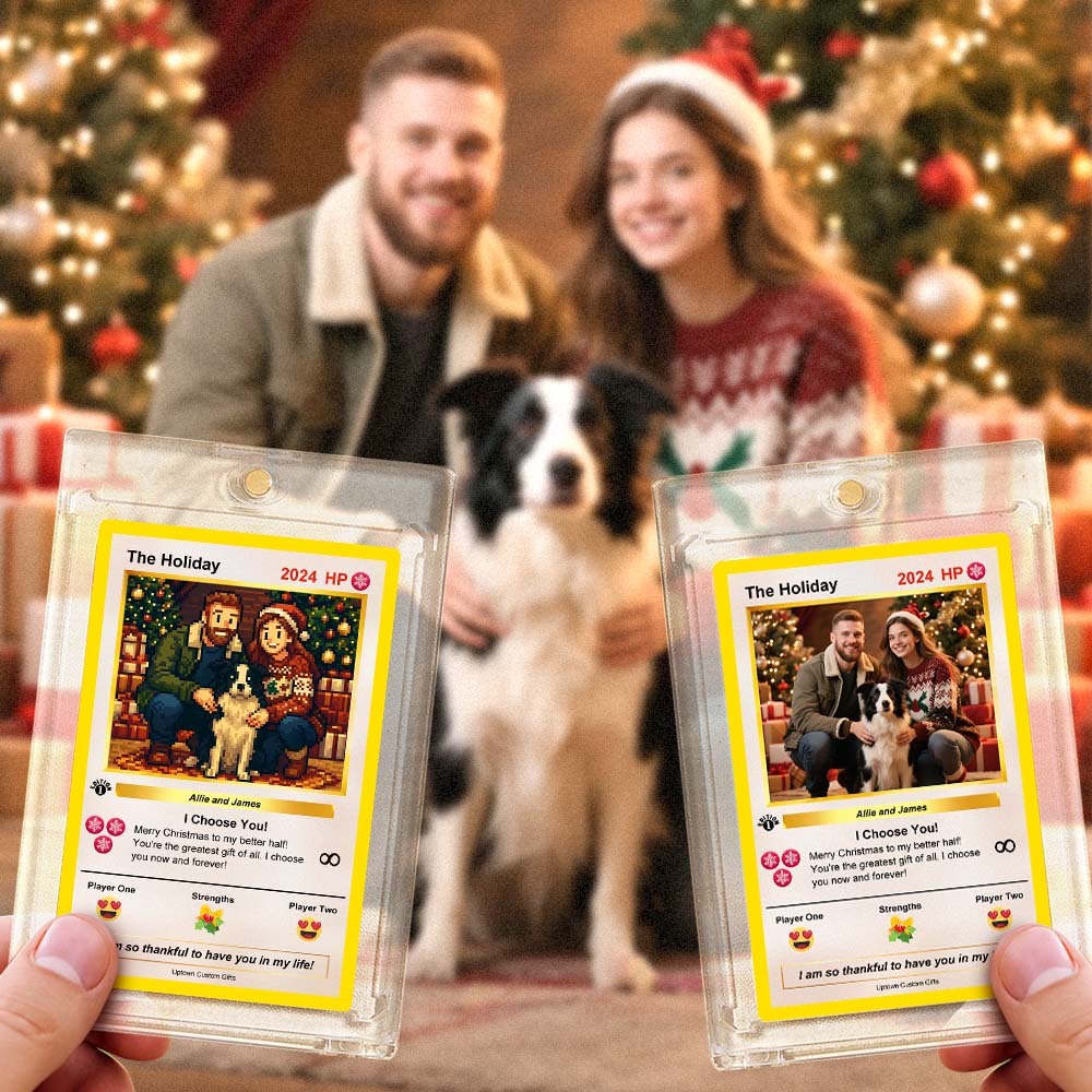 Custom Magic Style Card – Unique Couple Gift with Personalized Text & Image Gift for Christmas - namenecklace