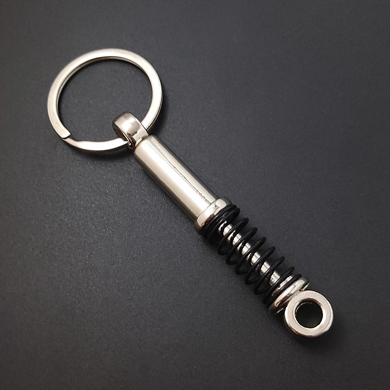 Father's Day Gifts Mini Shock Absorber Keychain Spring Personalized Suspension Keychain Compressible Spring Stress Reliever Custom Engraved Shock