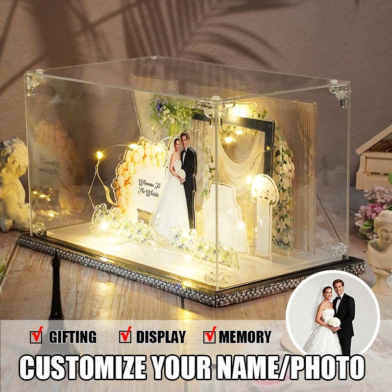 Custom Photo Miniature Landscape Personalized Acrylic Stand Anniversary Gift Family Photo Acrylic Wedding Stand