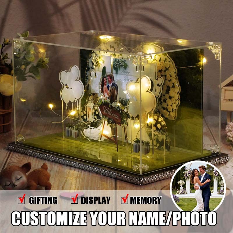 Custom Forest Wedding Theme Acrylic Stand DIY Forest Micro Landscape Stand Personalized Forest Wedding Display