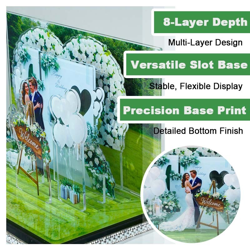Custom Forest Wedding Theme Acrylic Stand DIY Forest Micro Landscape Stand Personalized Forest Wedding Display