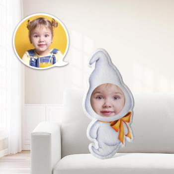 Halloween Ghost Pillow Face Pillow Halloween Gifts Yellow Bow Ghost Gift For Kid - Giftlab