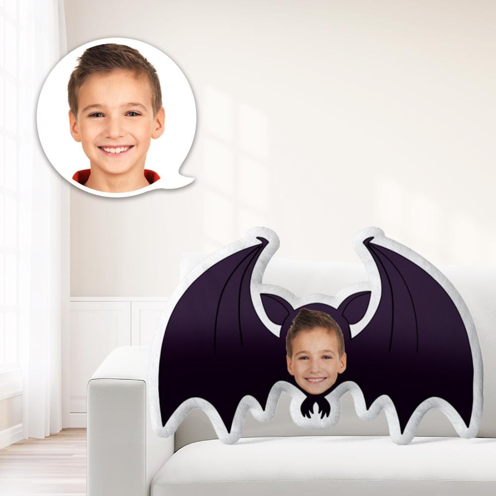 Shape Pillow Halloween Face Pillow Halloween Gifts for Him Small-headed Bat