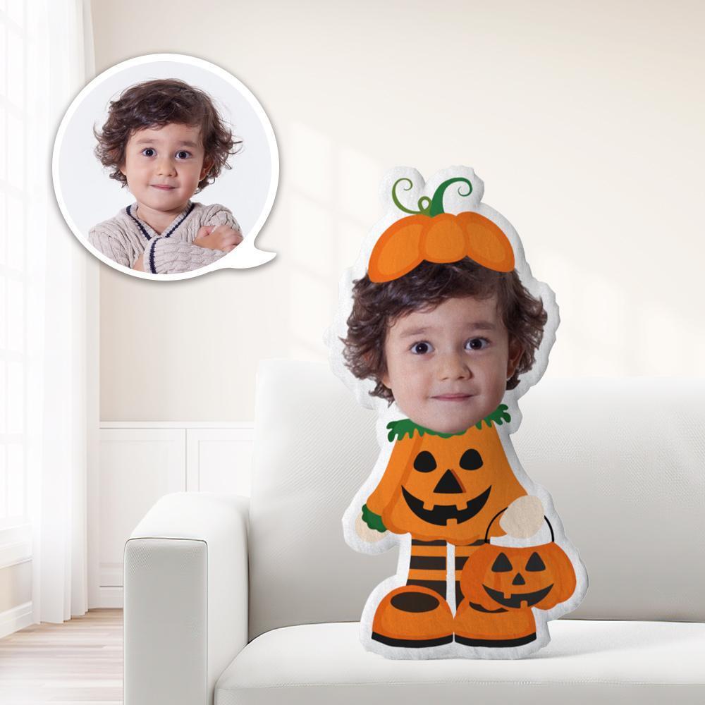 Halloween Photo Pillow Custom Pillows Halloween Gifts Pumpkin Man Gift For Kid - Giftlab