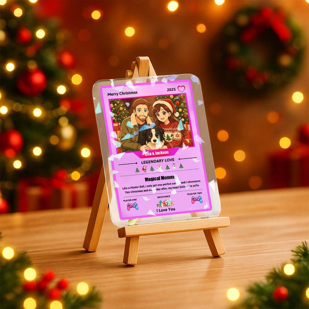 Custom Magic Style Card – Unique Couple Gift with Personalized Text & Image Gift for Christmas - namenecklace
