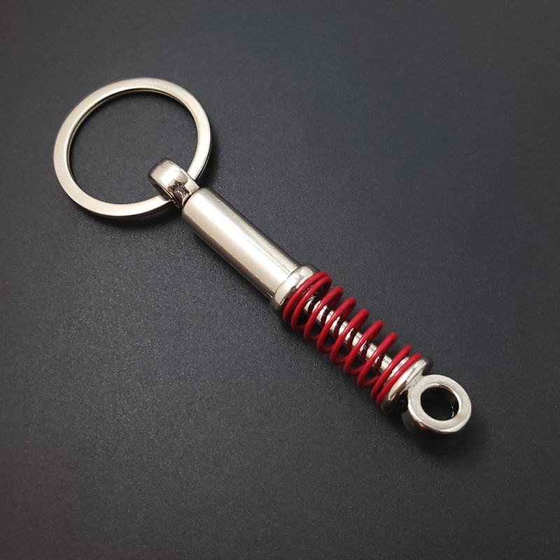 Father's Day Gifts Mini Shock Absorber Keychain Spring Personalized Suspension Keychain Compressible Spring Stress Reliever Custom Engraved Shock
