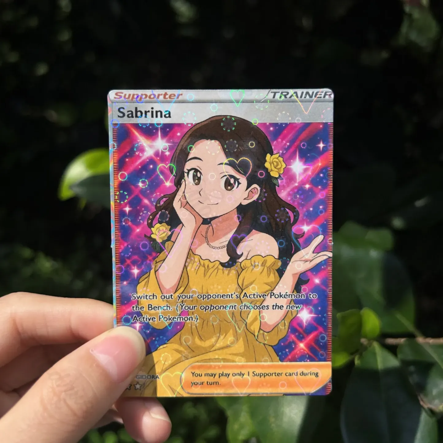 Custom Anime Trading Card | Personalized Holographic Collectible Card with Your Photo & Name | Unique Gift for Fans & Couples - namenecklace