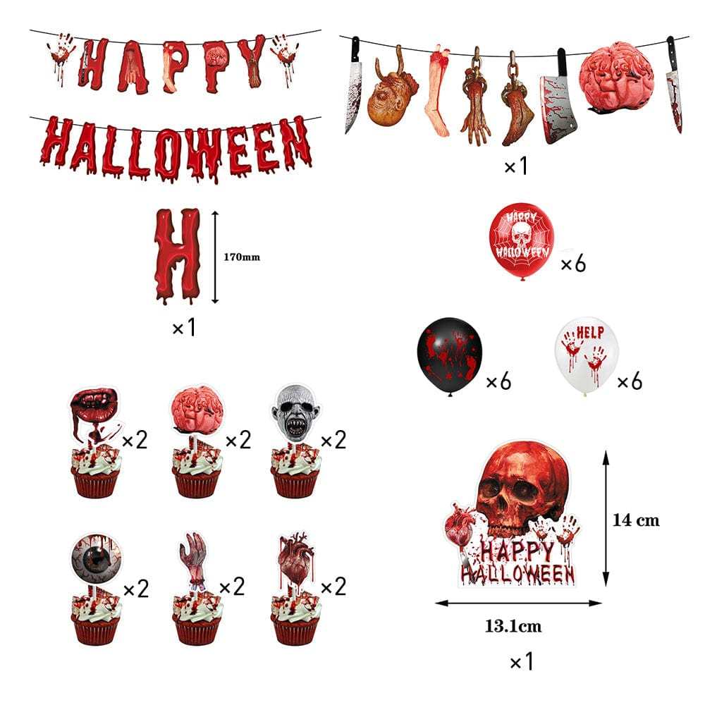 Halloween Balloon Kit Halloween Gifts  Decorations Kit for Indoor or Outdoor - Giftlab
