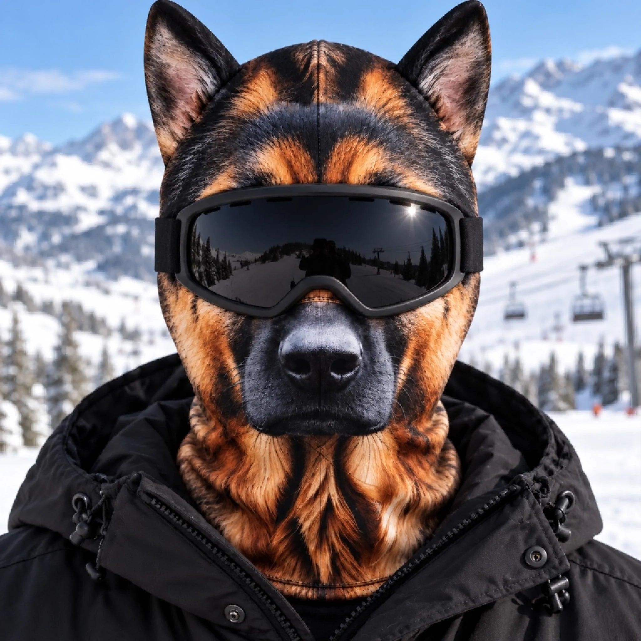 3D Animal Balaclava Ski Mask Thermal Windproof Winter Face Mask Funny 3D Printed Animal Ski Mask Full Face Cover Windproof Thermal Balaclava Hood