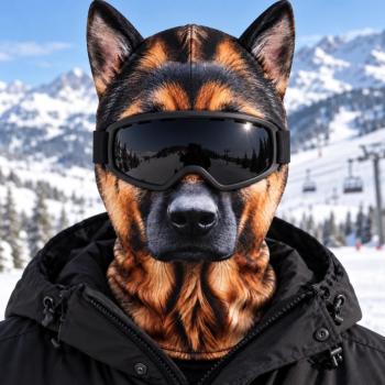 3D Animal Balaclava Ski Mask Thermal Windproof Winter Face Mask Funny 3D Printed Animal Ski Mask Full Face Cover Windproof Thermal Balaclava Hood