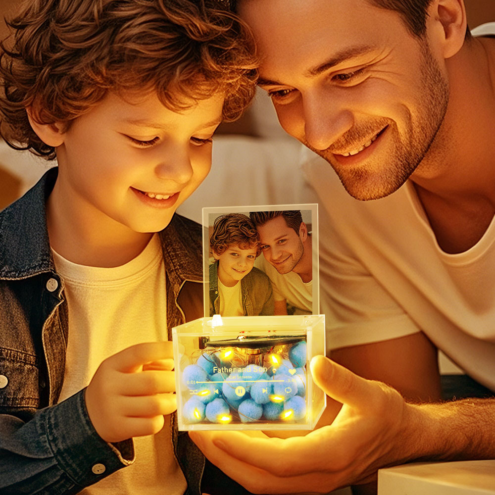 The Best Dad Ever Fist Bump Custom Mini Vinyl Record Player Automatic Music Player Personalized Gifr For Pops On Father's Day