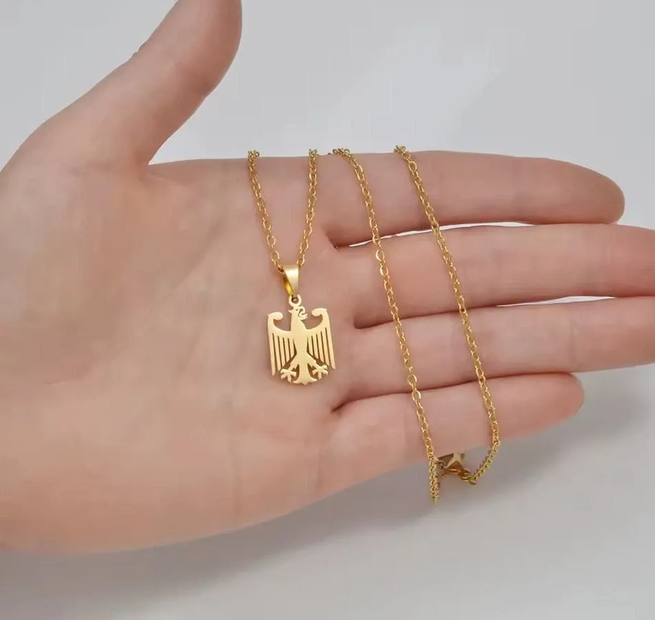 Majestic Soaring Eagle Men Necklace Powerful Symbol of Freedom, Strength & Courage  Stainless Steel Winged Pendant for Confident Men Gifts For Him